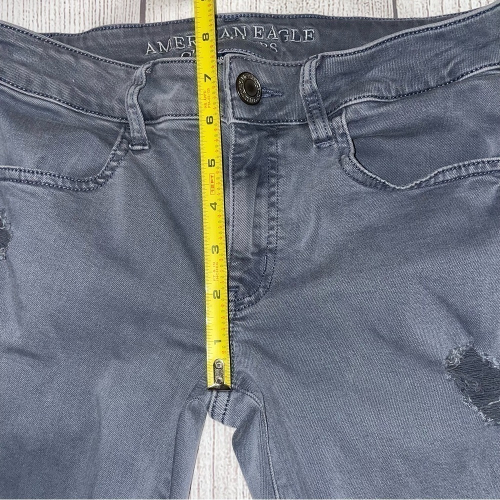 AMERICAN EAGLE OUTFITTERS Women’s Super Stretch Denim Skinny Jeans Grey Size 6 - Picture 10 of 11